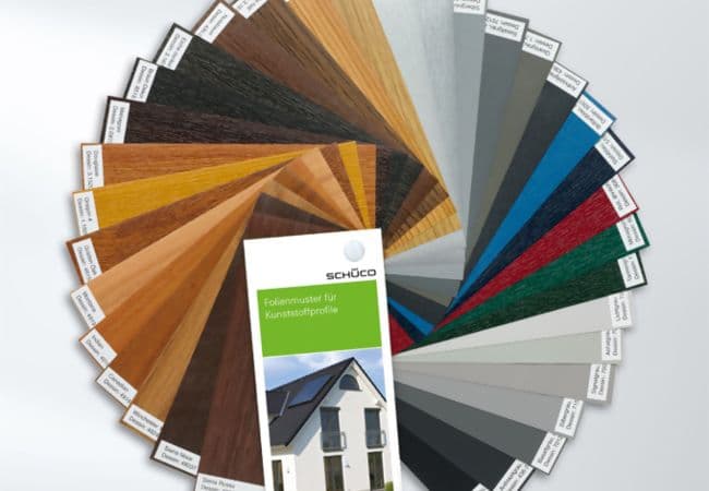 Kleurwaaier met kleuren voor kunststof kozijnen